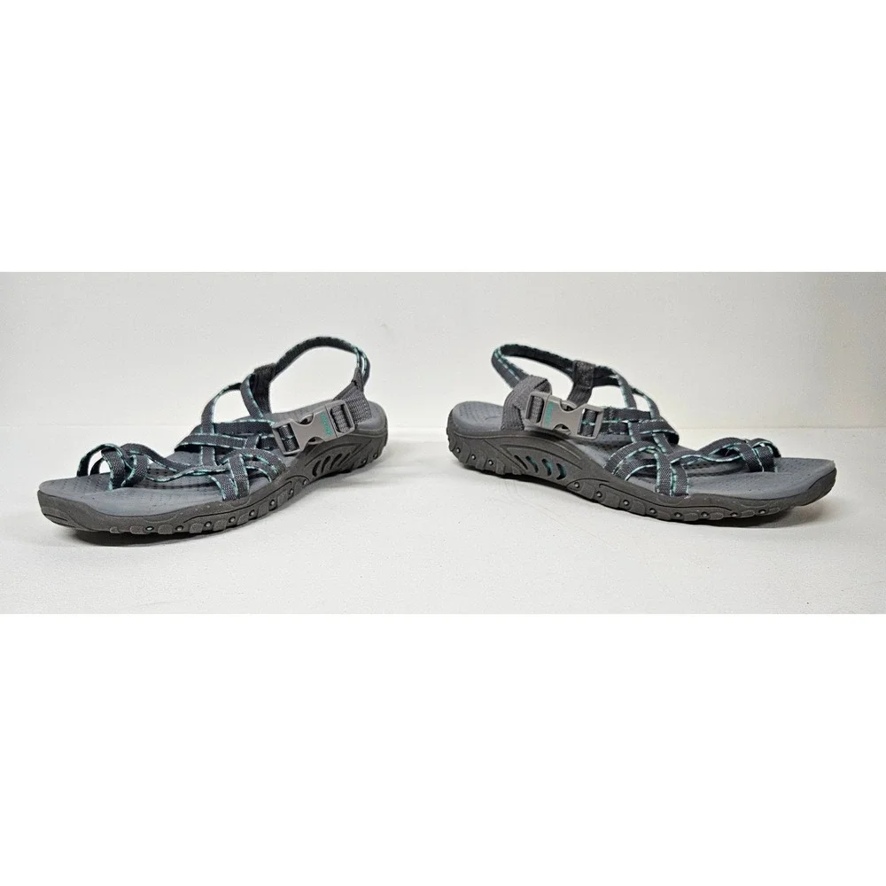 Skechers Outdoor Lifestyle Womens Gray Teal‎ Strappy Athletic Sandals Size 7